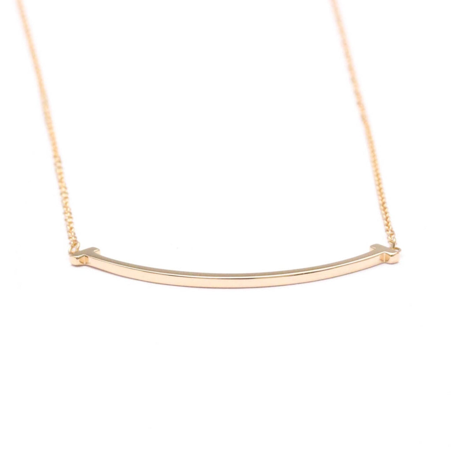 Tiffany Tiffany T Smile Small Necklace Pink Gold (18K) No Stone Women