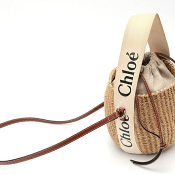Chloe X Mifuko Fairtrade Woody Small Basket Chc22Ss381G55101 Paper White E-158531