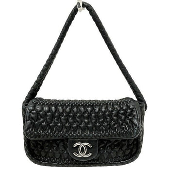 Chanel Bubble Quilt Black Bag Handbag Shoulder