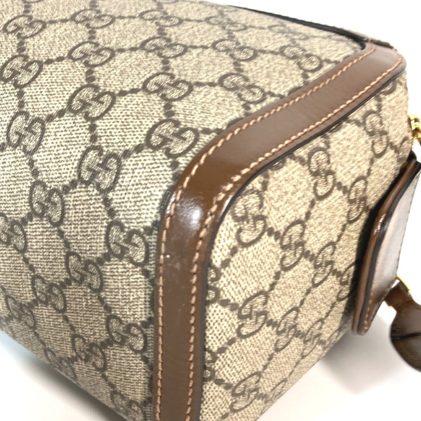 Gucci 730116 Gg Supreme Interlocking G Clutch Bag/Pouch/Second Bag In Canvas/Leather