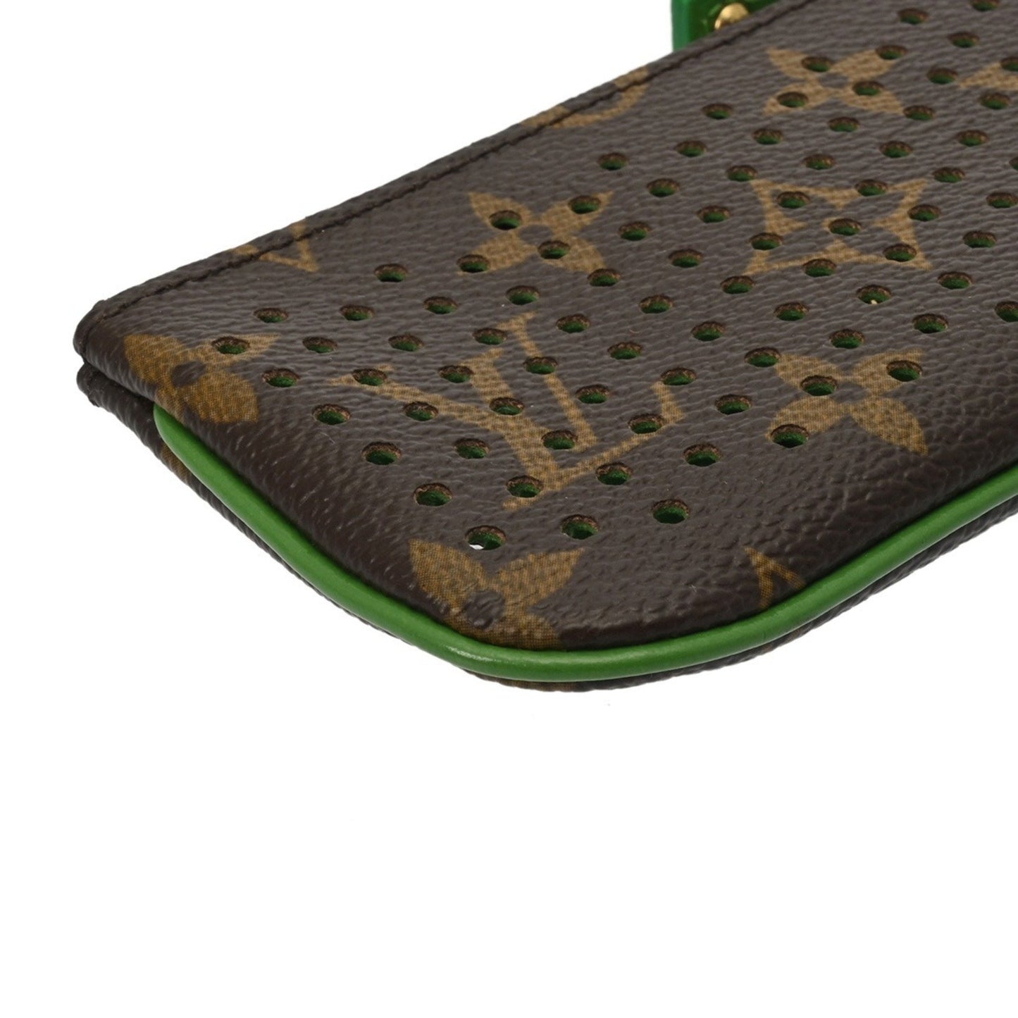 Louis Vuitton Monogram Perforated Pochette Cle Vert M95186