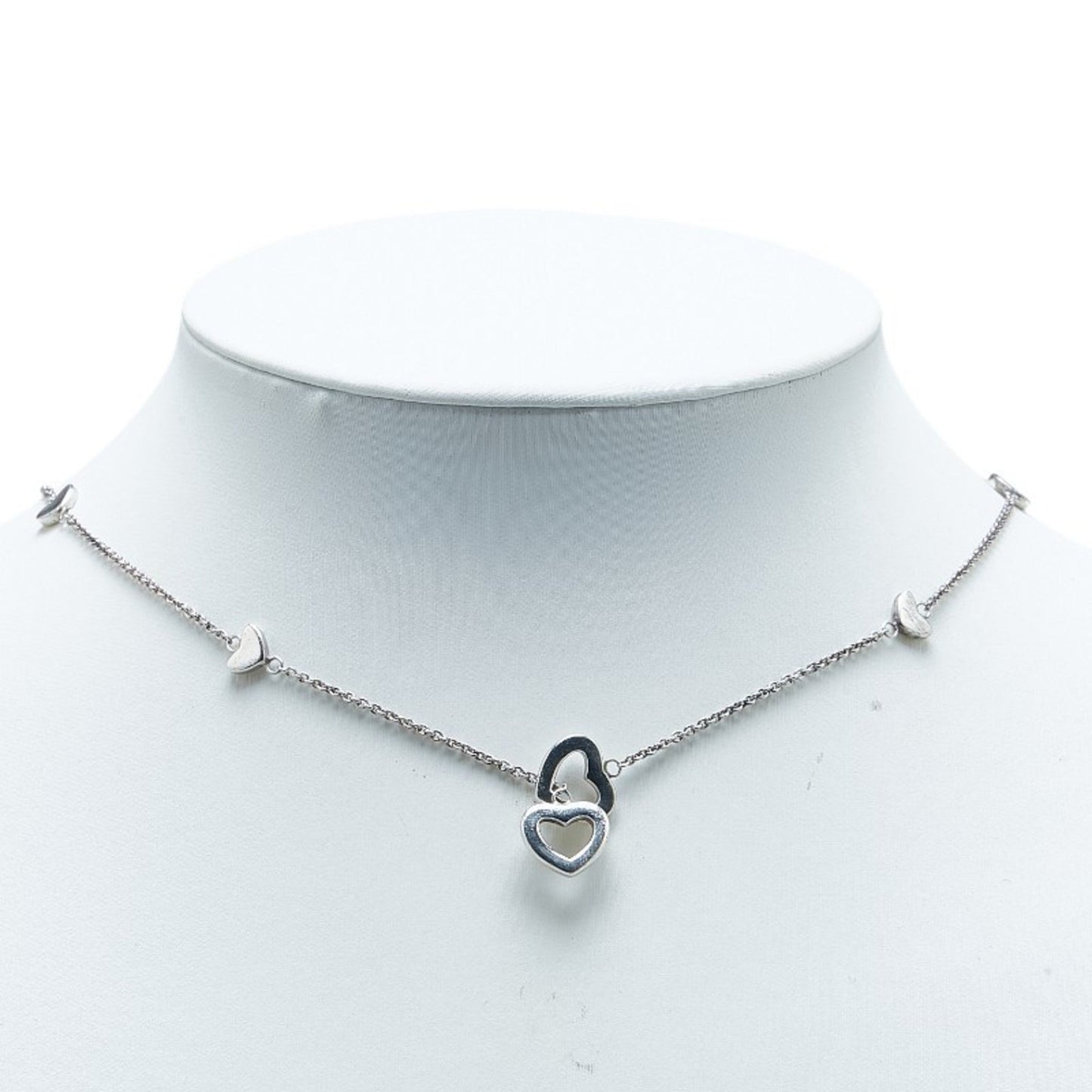 Tiffany Heart Link Lariat Necklace In 925 Sterling Silver