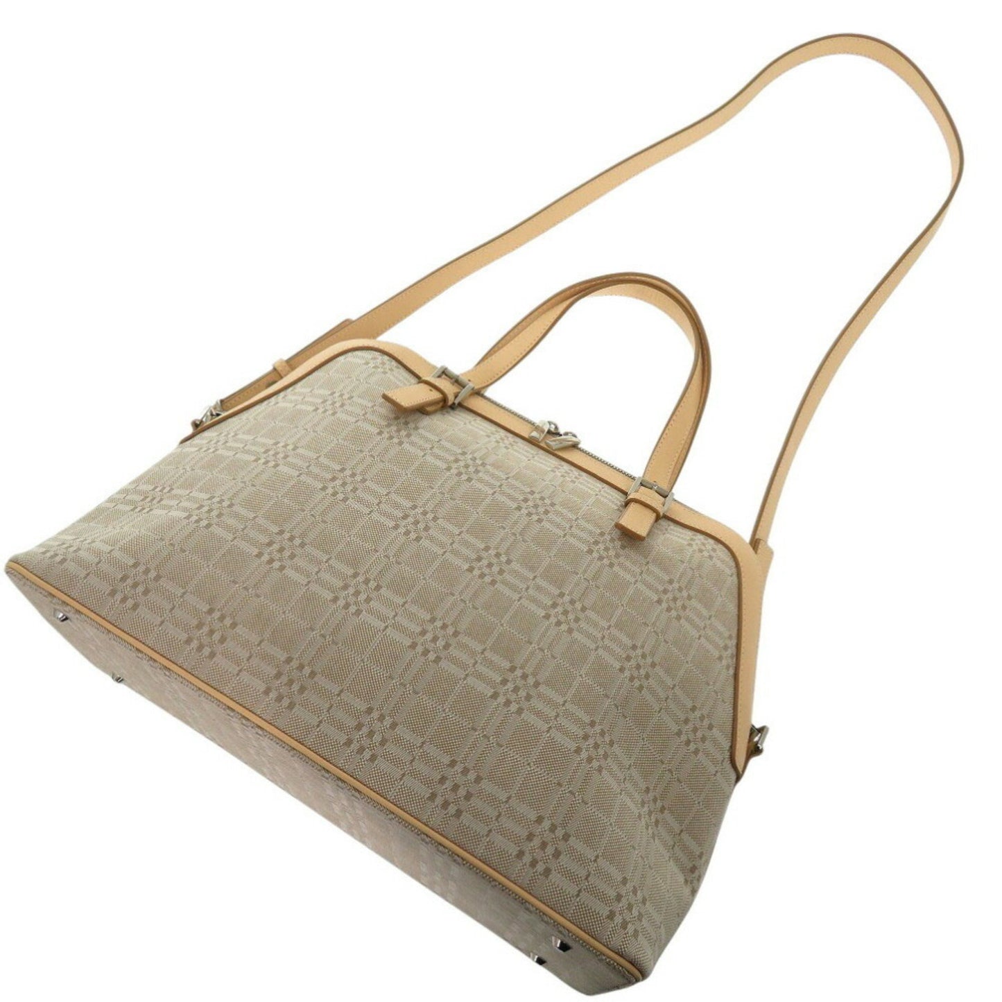 Burberry Handbag Canvas Beige 1791Burberry