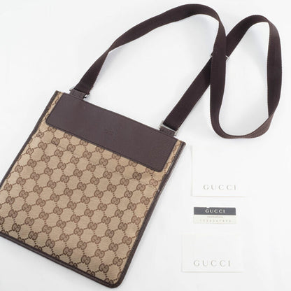 Gucci Gg Canvas Shoulder Bag In Brown