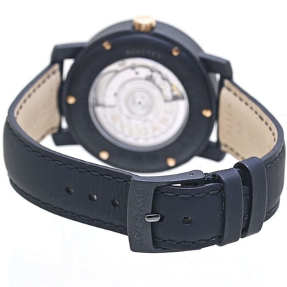 Bvlgari Bbp40Bcgld N Bb40Cl 102248 Carbon Gold X 18K Pink Leather