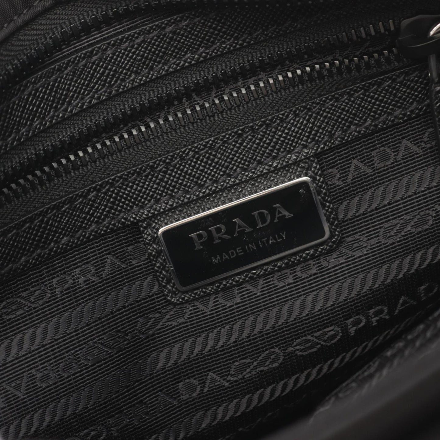 Prada Re-Nylon Tessuto+Saffiano Shoulder Bag Nylon Saffiano Leather