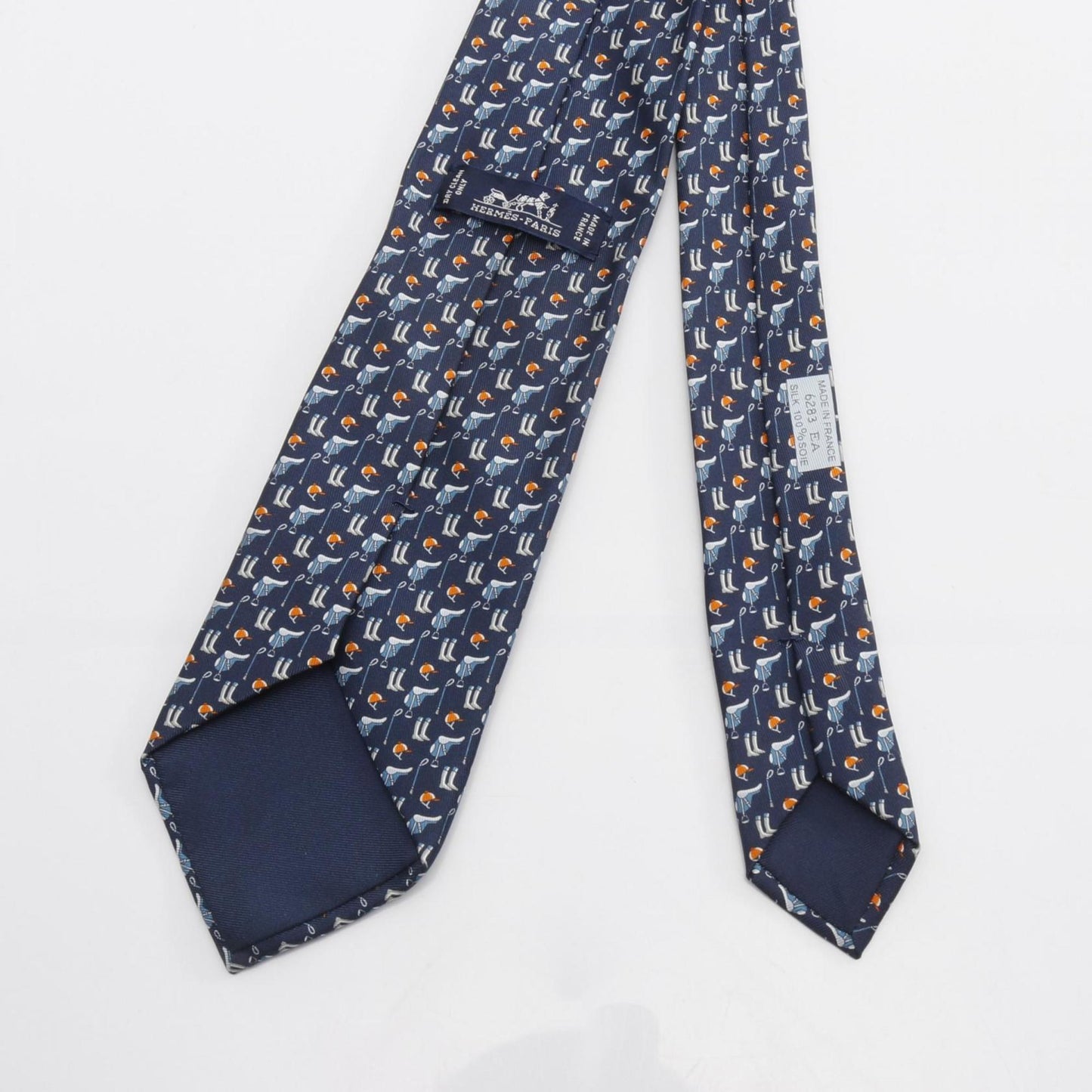 Hermes Herms Tenue De Jockey Silk Tie For Men