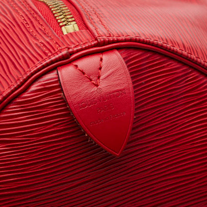 Louis Vuitton Epi Keepall 55 Boston Bag M42957 Castilian Red Leather