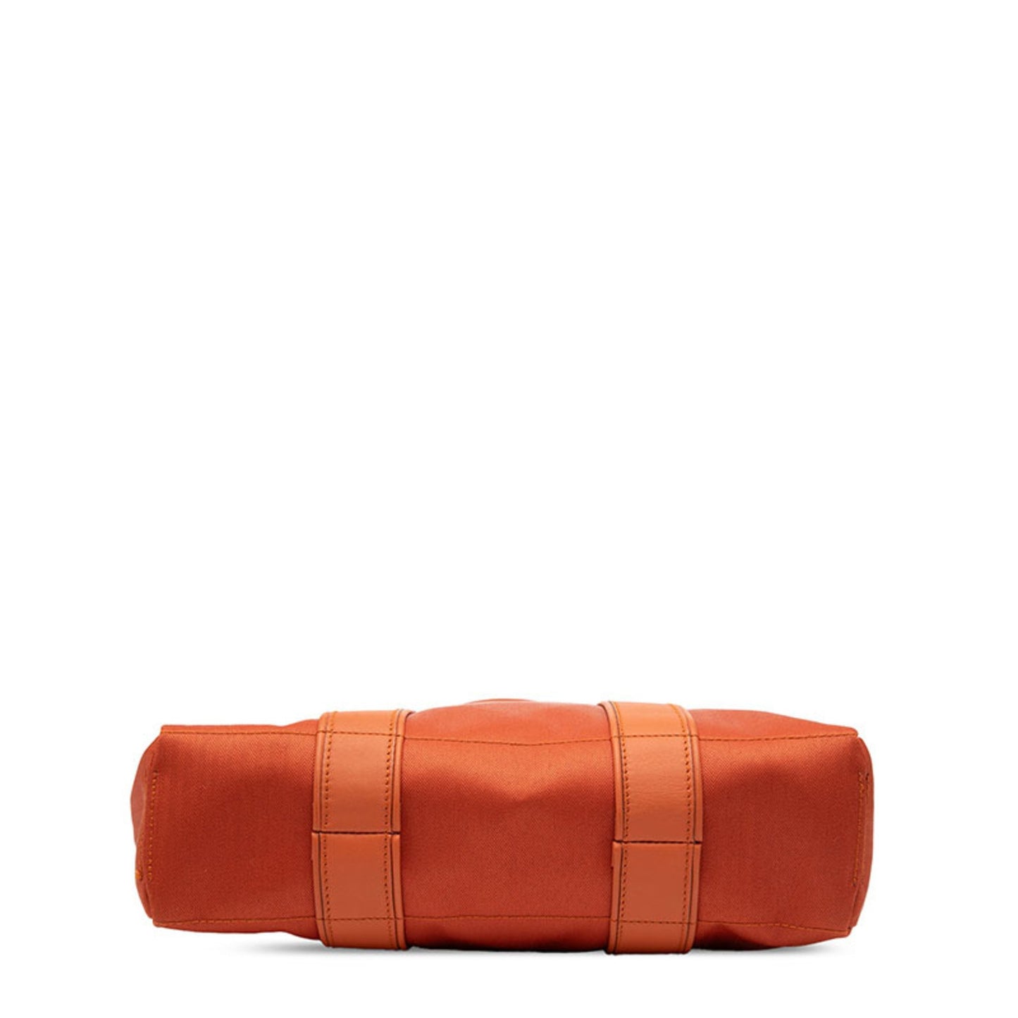 Hermes Herms Acapulco Cabas Mm Tote Bag In Orange Toile Chevron Leather