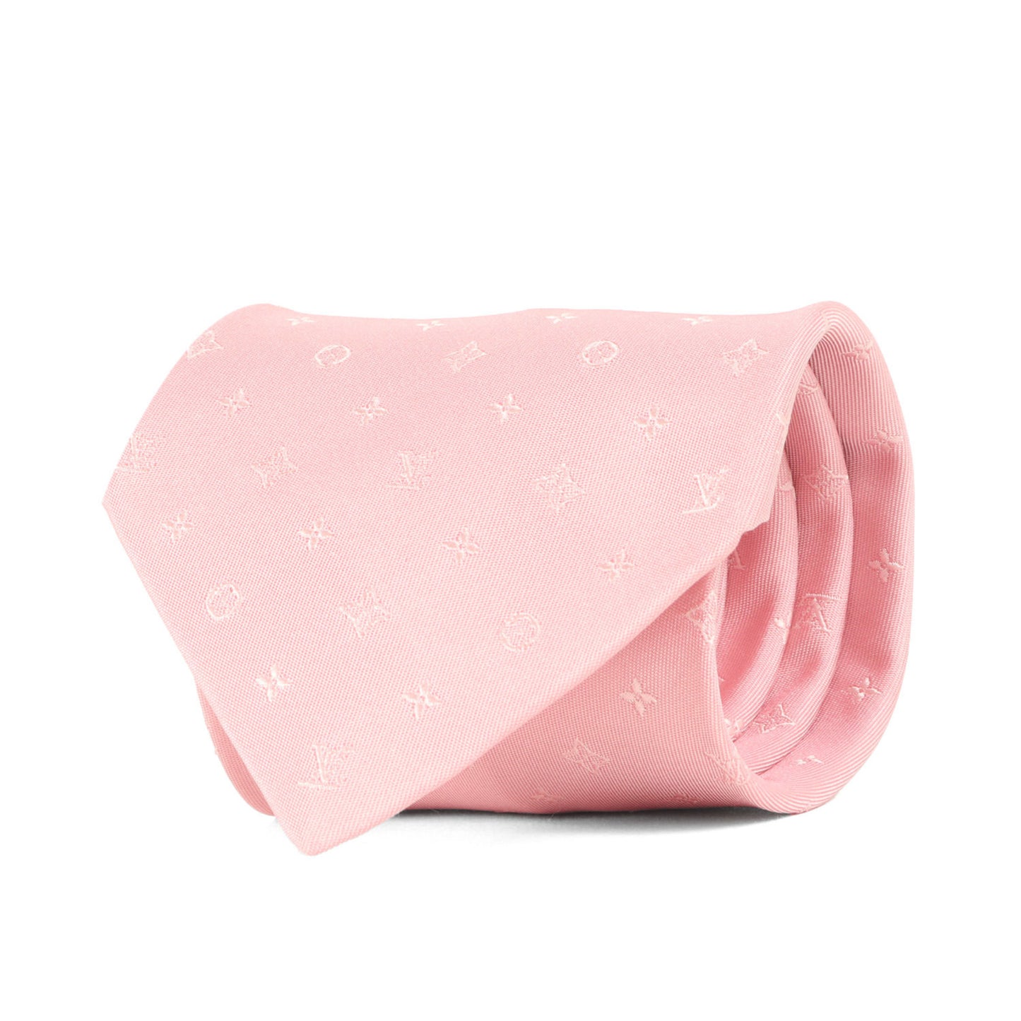 Louis Vuitton Monogram Silk Cravate Tie M77081 Pink
