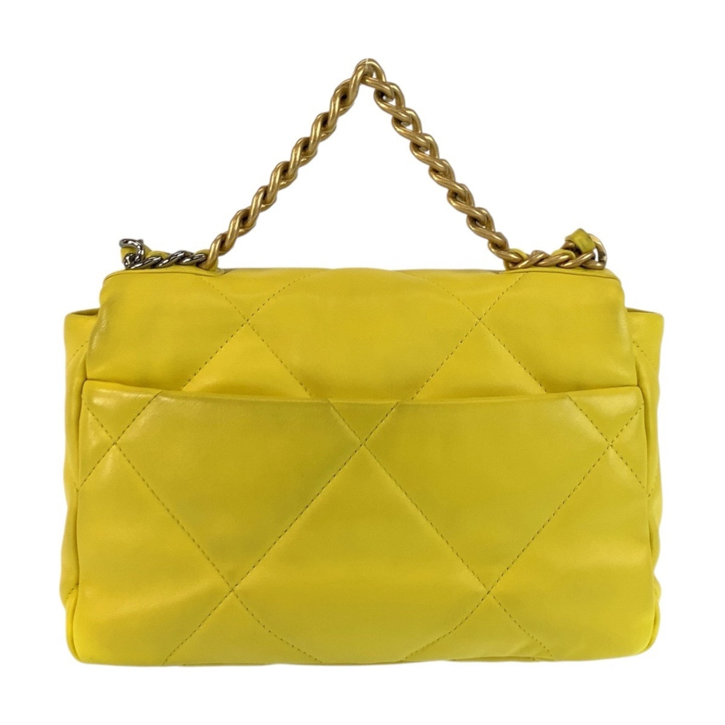 Chanel Chanel Matelasse 19 Coco Mark Turnlock Yellow Gold Hardware Lambskin Chain Shoulder Bag