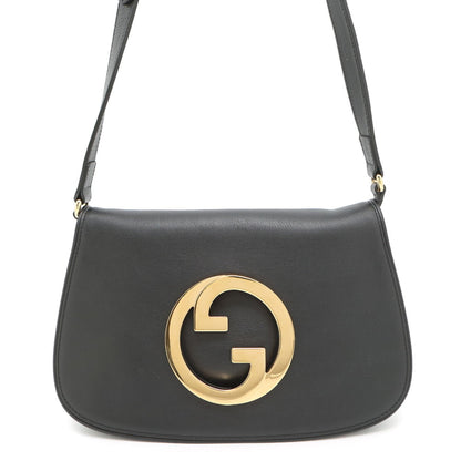 Gucci Blondie Gg Interlocking G Leather Shoulder Bag 699268 Gucci 2-Way Chain Black
