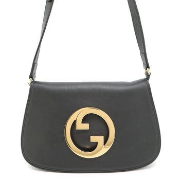 Gucci Blondie Gg Interlocking G Leather Shoulder Bag 699268 Gucci 2-Way Chain Black