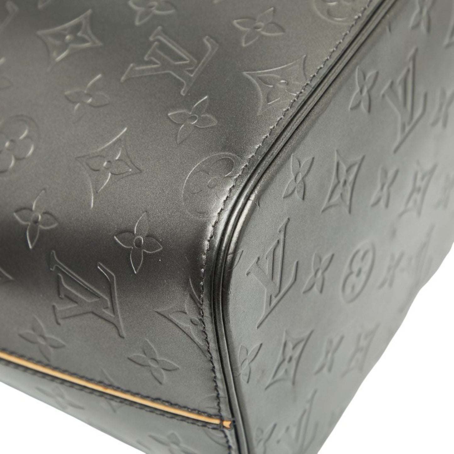 Louis Vuitton Monogram Matte Stockton Shoulder Bag Tote M55112 Noir Black Leather