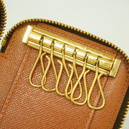 Louis Vuitton Monogram Pochette 6 Cls Key Case M62610 Brown