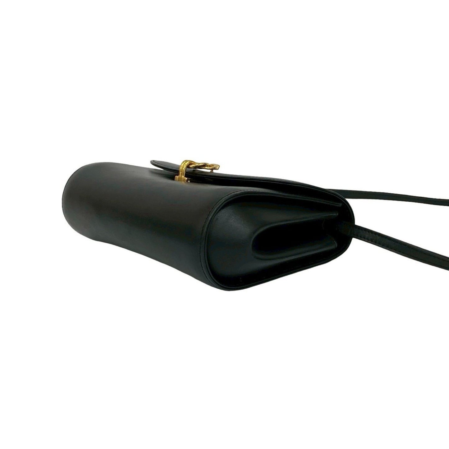 Gucci Old Gucci Vintage Calf Leather Mini Shoulder Bag/Pochette/Sacoche Black 16547