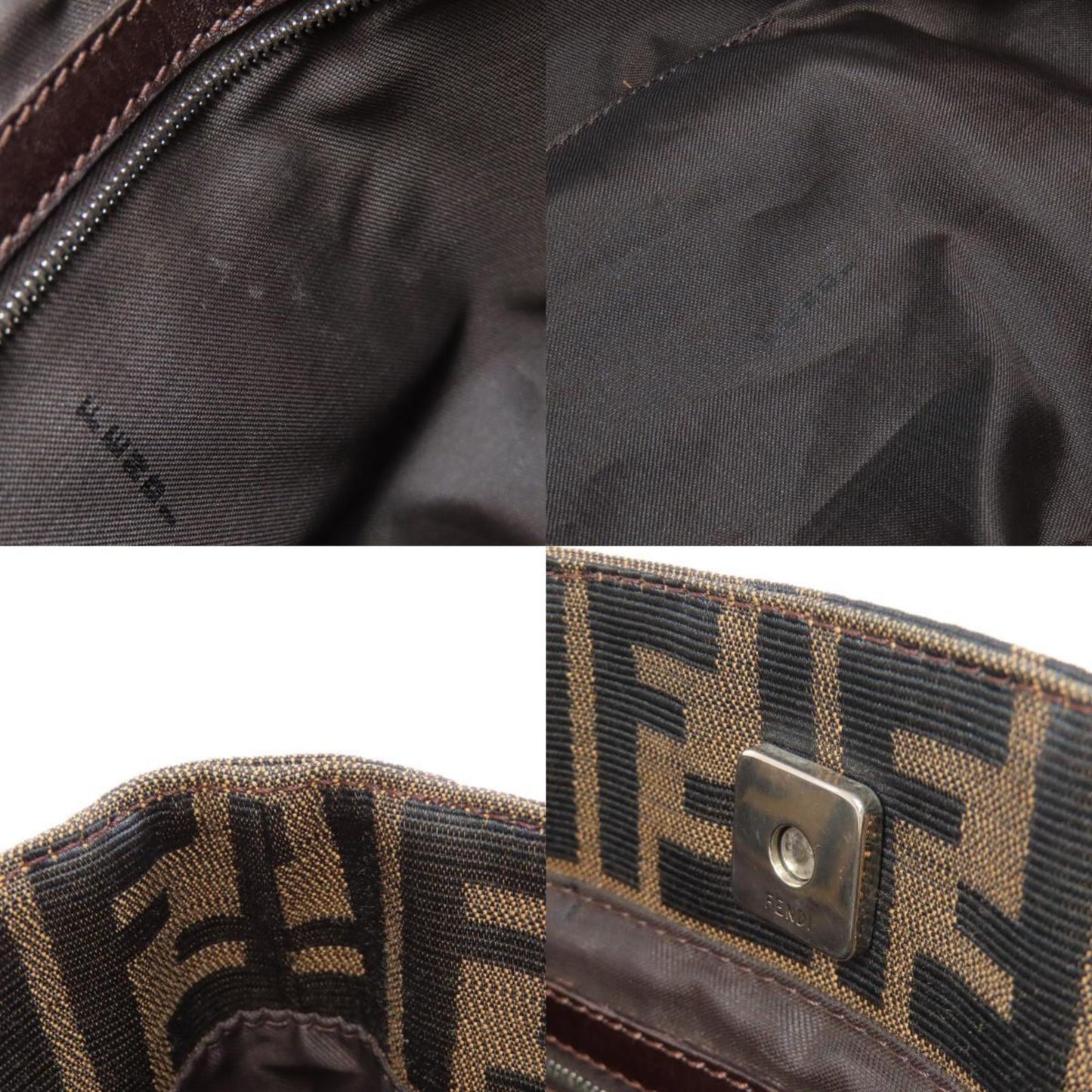 Fendi Zucca Pattern Handbag Canvas