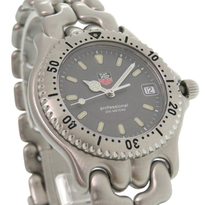 Tag Heuer Cell Date Wg1113-0 Professional Quartz Watch In Stainless Steel Gray 0233
