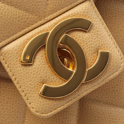 Chanel Matelasse Briefcase Bag In Calfskin Leather (Beige)