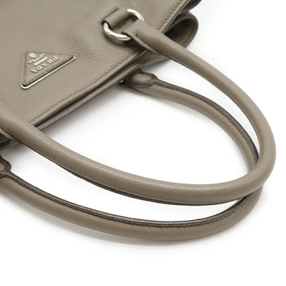Prada Triangle Handbag/Tote/Shoulder Bag In Leather