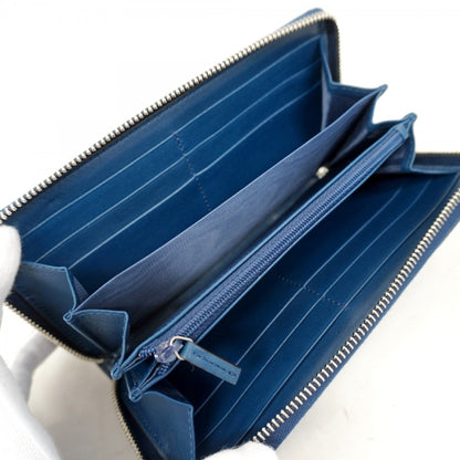 Gucci Long Wallet Guccissima New York Yankees 547791 Leather Navy