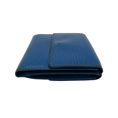 Louis Vuitton Louis Vuitton Tri-Fold Wallet Epi Leather Porte Monnaie Bi-E Carte Credit M63485 Blue