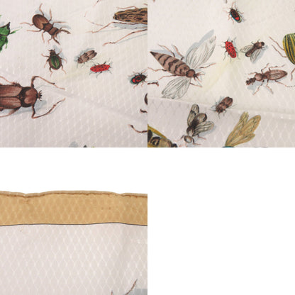 Herms Carr 90 Insect Silk Beige Scarf Muffler 0129 Hermes