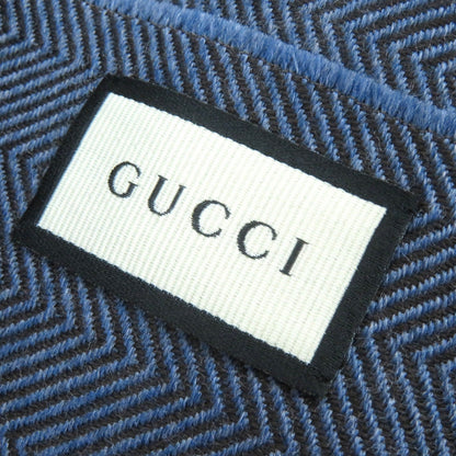 Gucci 100% Wool Herringbone Pattern Shawl