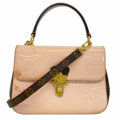Louis Vuitton Monogram Vernis Cherrywood Pm Handbag M53355 Brown Rose Ballerine 2-Way Bag