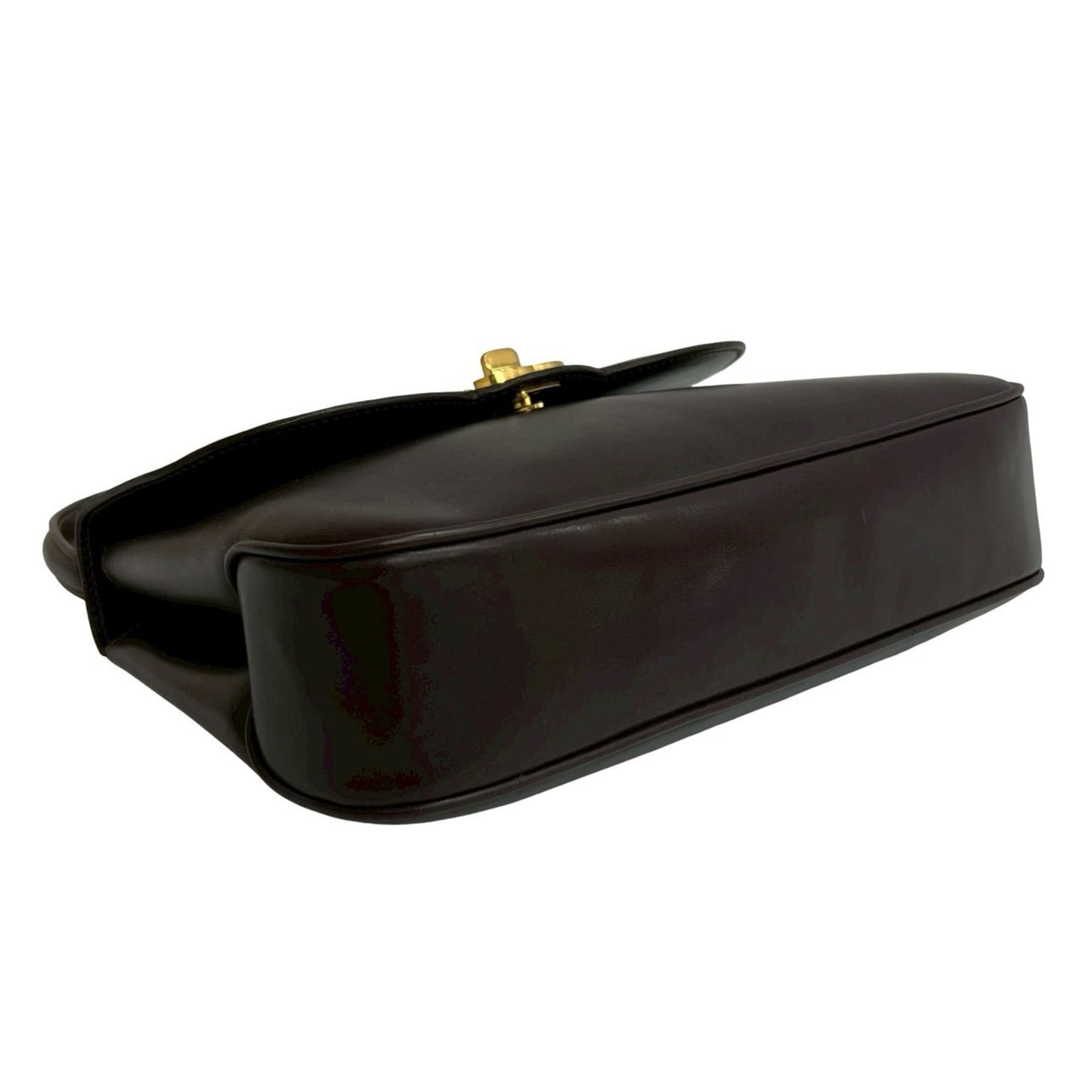 Gucci Old Gucci Vintage Gg Logo Leather Handbag Tote Bag Brown 70578