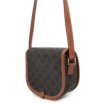 Celine Shoulder Bag Triomphe Falco Medium 191502 Celine Brown
