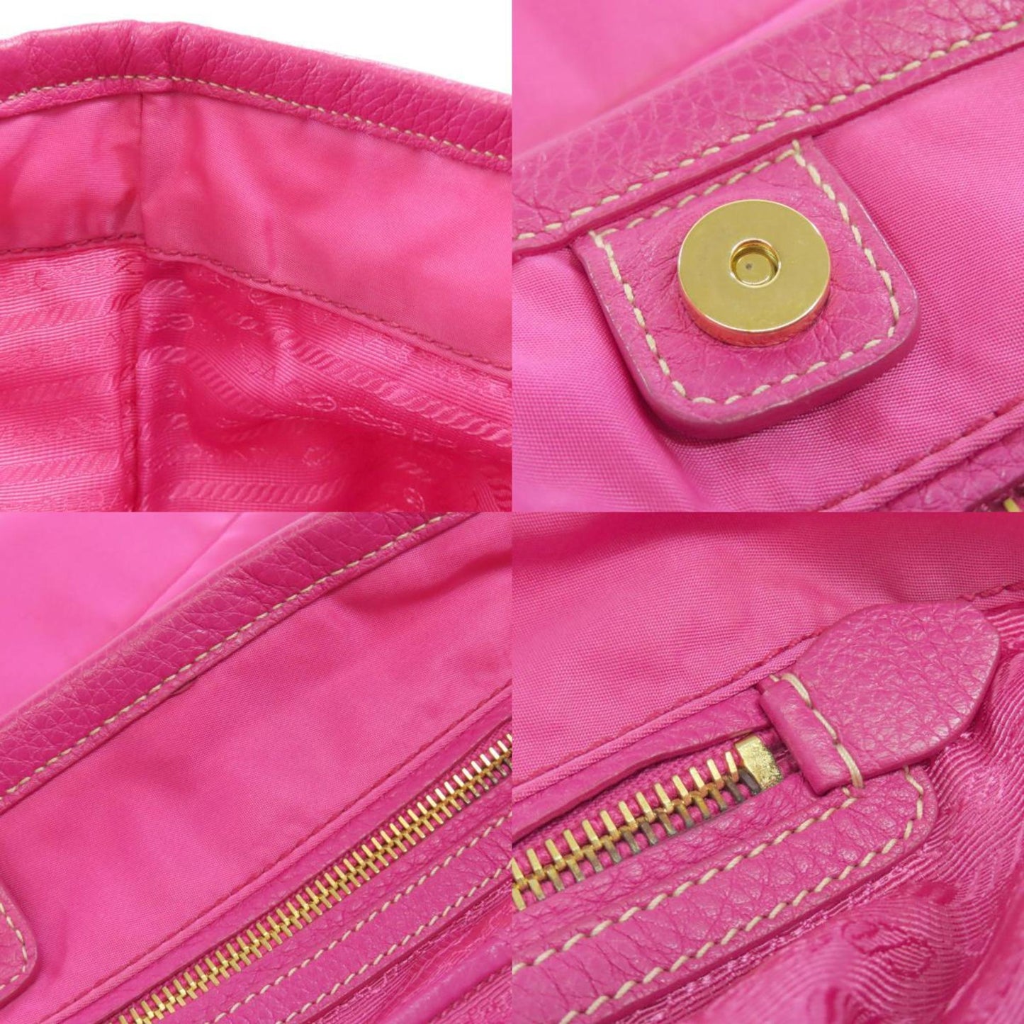 Prada Metal Tote Bag Nylon Material