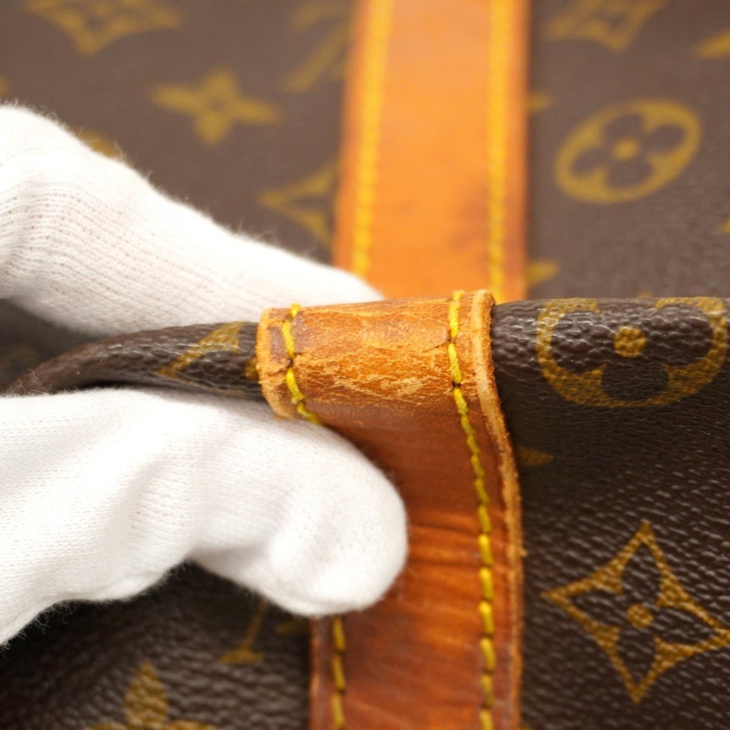 Louis Vuitton Monogram Keepall 55 Boston Bag M41424 Brown
