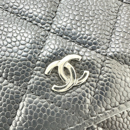 Chanel Ap0250 Matelasse Chain Wallet Shoulder Bag In Caviar Leather