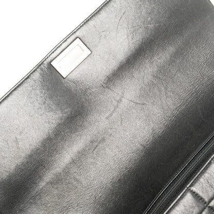 Chanel 2.55 Chocobar Chain Shoulder Bag In Black Lambskin