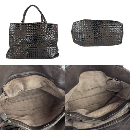 Bottega Veneta Handbag Shoulder Bag Intrecciato Leather Brown X Black