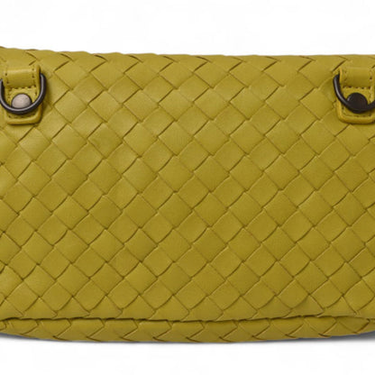 Bottega Veneta 2-Way Shoulder Bag/Clutch Bag In Mustard