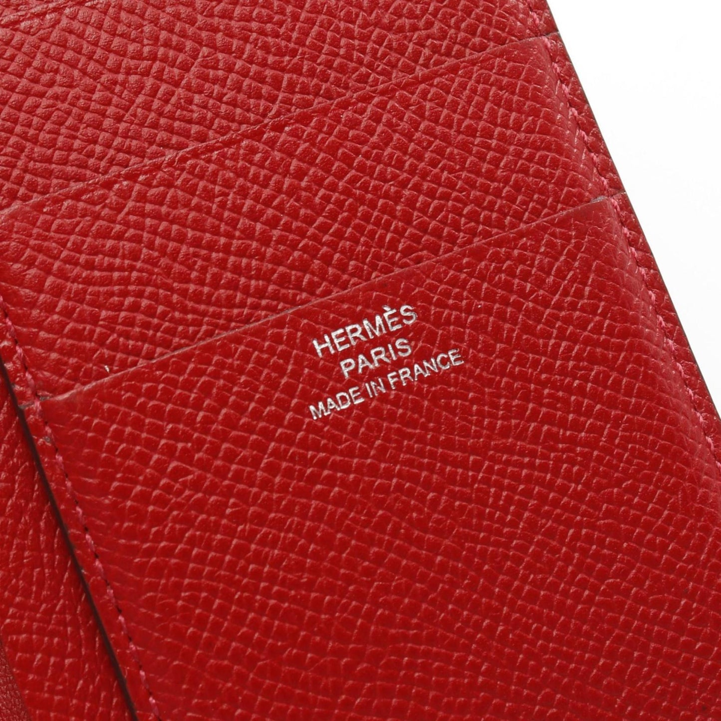 Hermes Herms Etui Smart Classic Rouge Piment Bifold Wallet