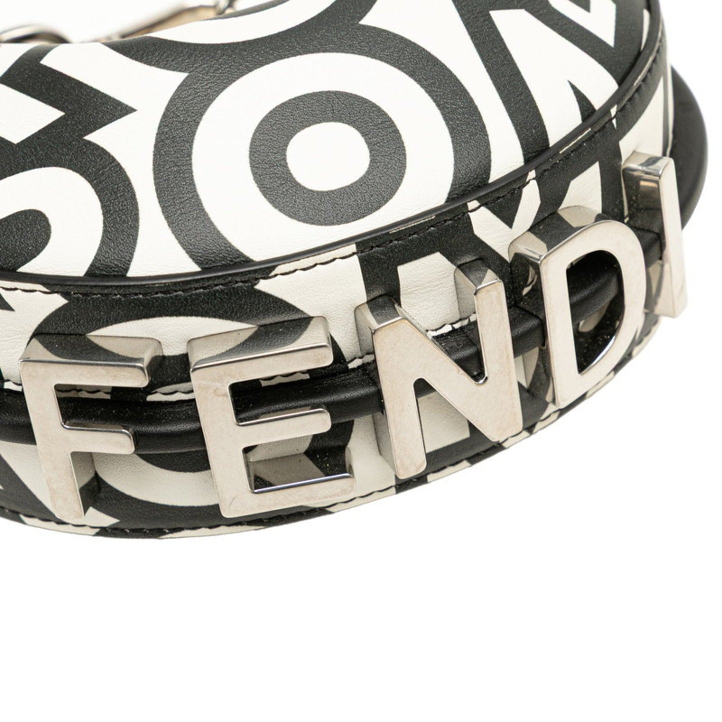 Fendi Nanography Marc Jacobs Collaboration Handbag 7As089 White