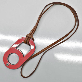 Hermes Necklace Variation Brown Pink Black Vaux Swift Lacquer Pendant