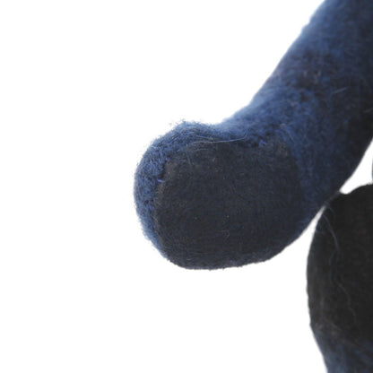 Burberry Thomas Bear Charm Cashmere/Leather Blue Keychain 1675 Burberry