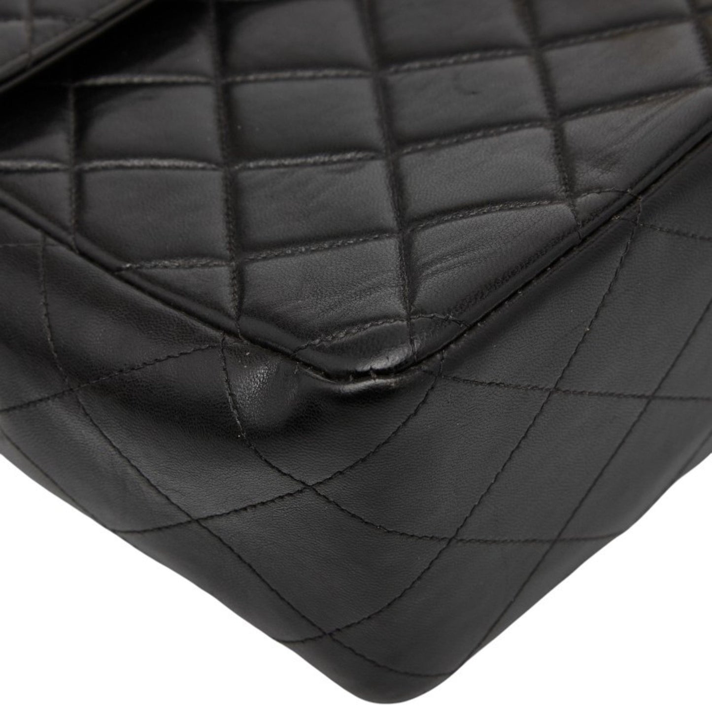 Chanel Deca Matelasse 30 Coco Mark Chain Shoulder Bag In Black Leather