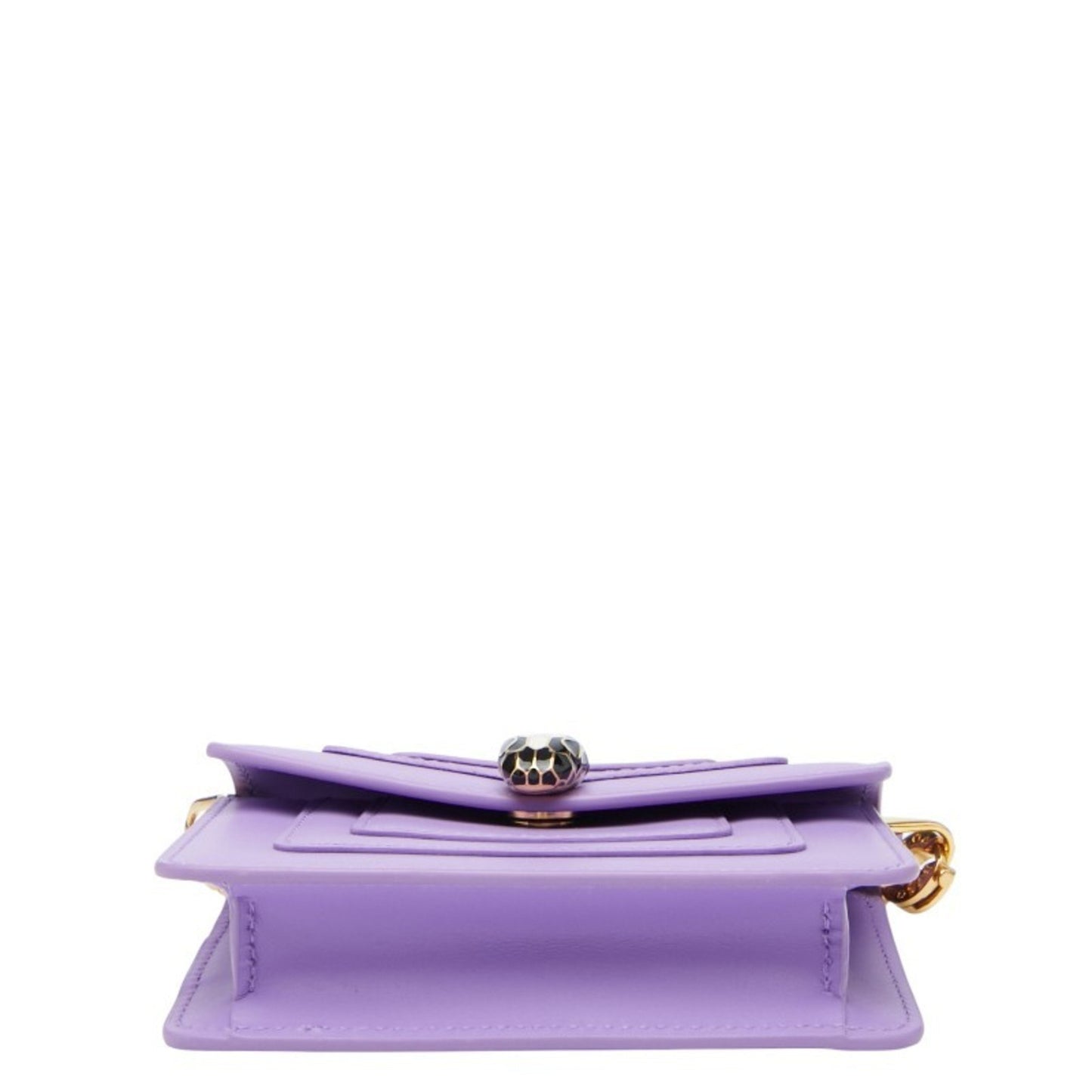 Bvlgari Serpenti Forever Business Card Case/Card Case Pouch Purple Leather