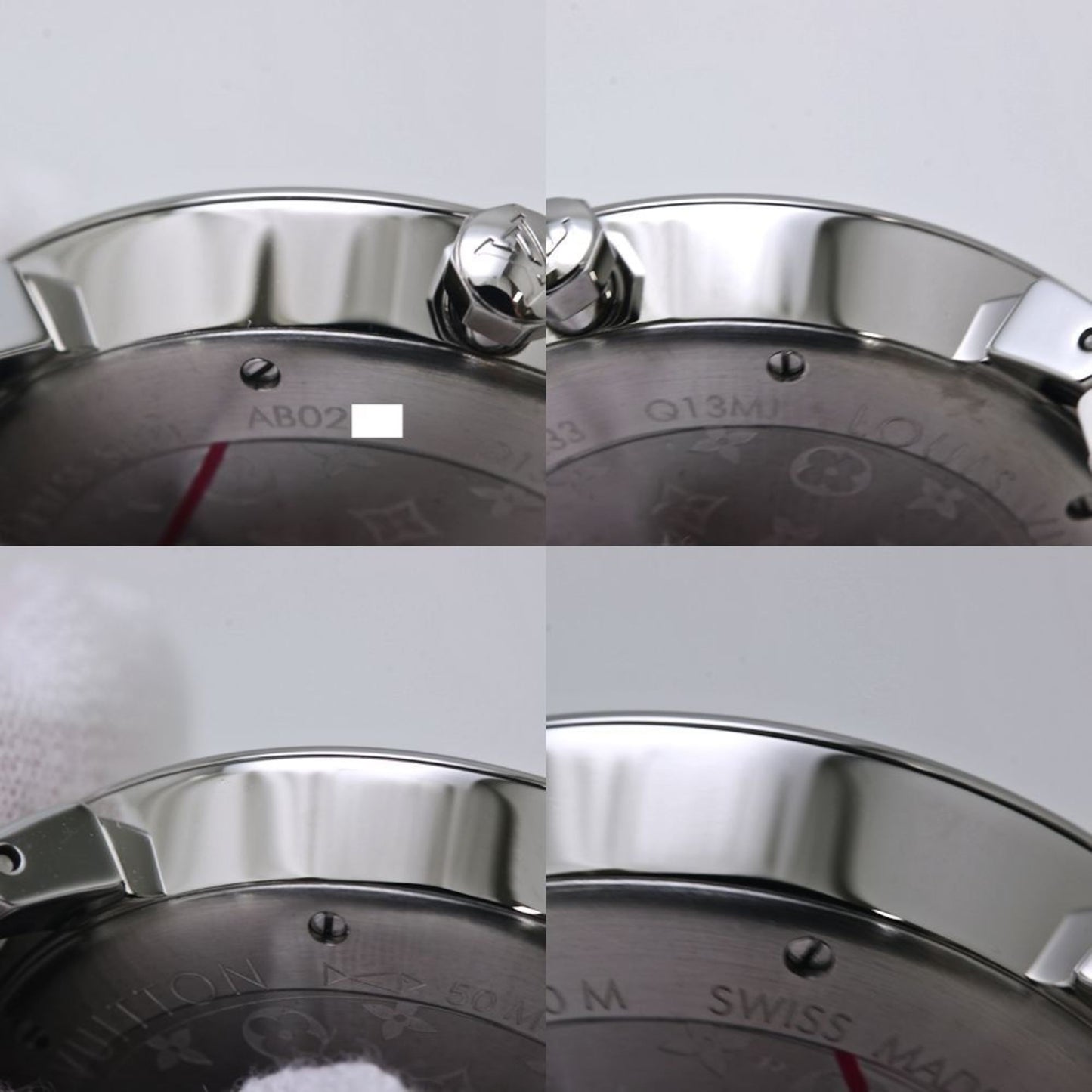 Louis Vuitton Tambour Mm 8P Diamond Q13Mjz