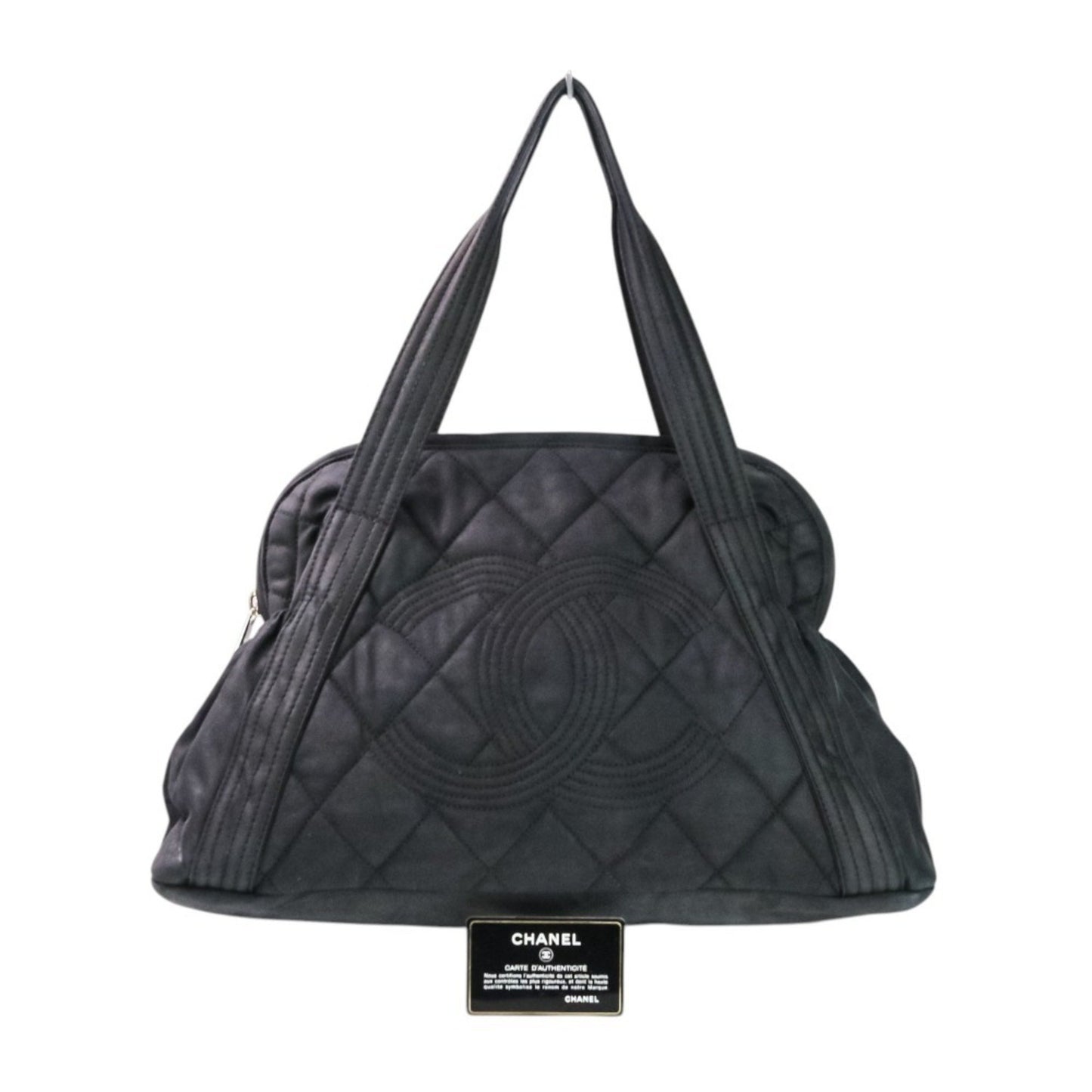 Chanel Coco Mark Matelasse Tote Bag Black