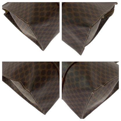 Celine Vintage Macadam Pattern Brown Gold Hardware Mc96 Tote Bag Shoulder