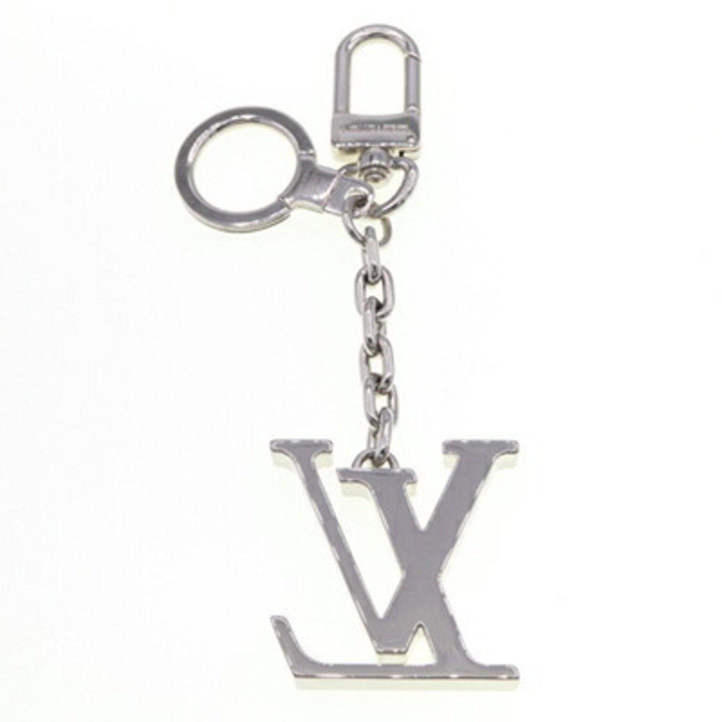 Louis Vuitton Keychain Portocle Initial M65071 Silver Metal Key Ring Bag Charm Lv Louis Vuitton