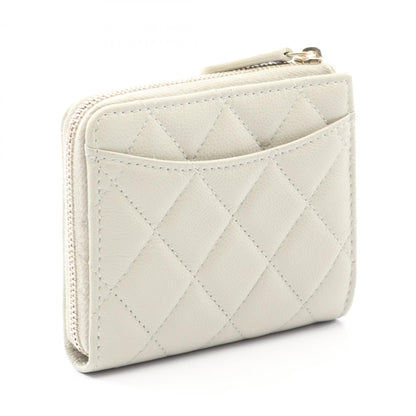 Chanel Matelasse Round Wallet In Grained Calfskin Leather
