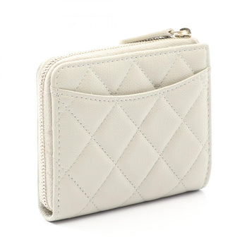 Chanel Matelasse Round Wallet In Grained Calfskin Leather