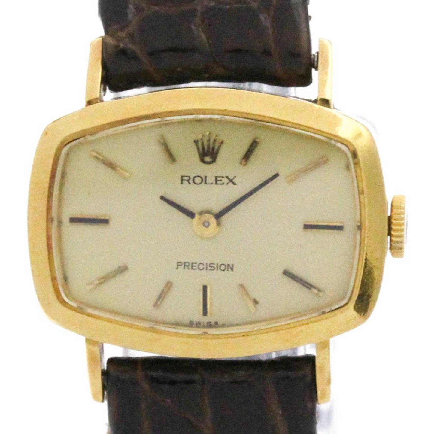 Rolex Cellini 2647 18K Gold Leather Hand-Winding